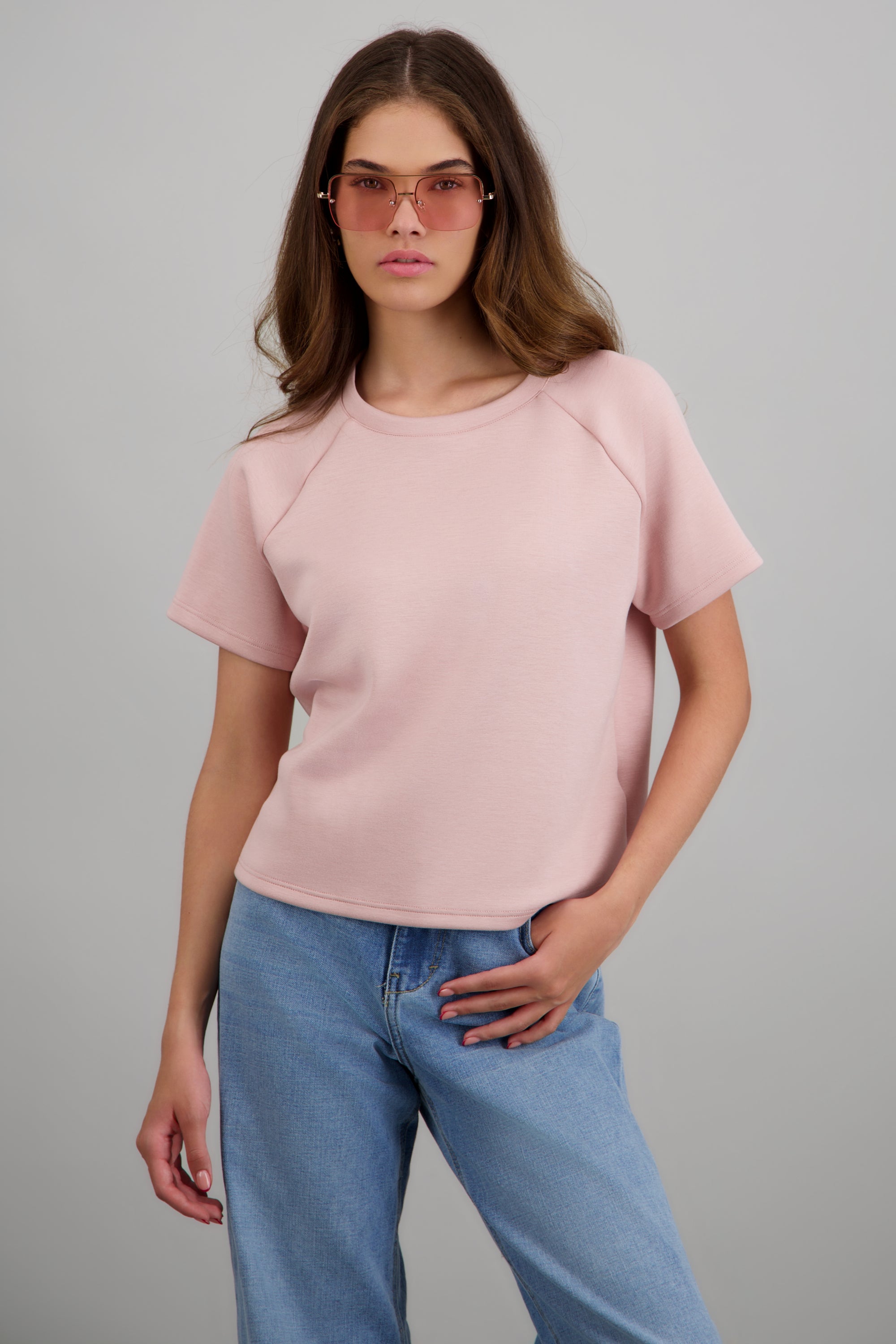 Playera basica tacto suave PALO DE ROSA