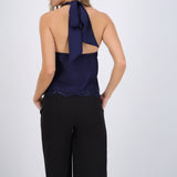 Top halter detalle encaje