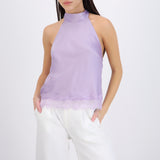 Top halter detalle encaje