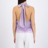 Top halter detalle encaje