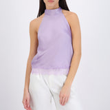 Top halter detalle encaje