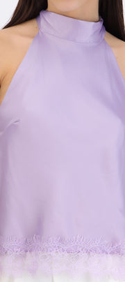 Top halter detalle encaje