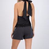 Top halter detalle encaje