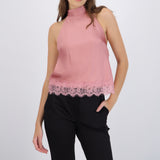 Top halter detalle encaje