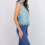 Top halter detalle encaje