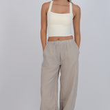 Pantalón globo gingham