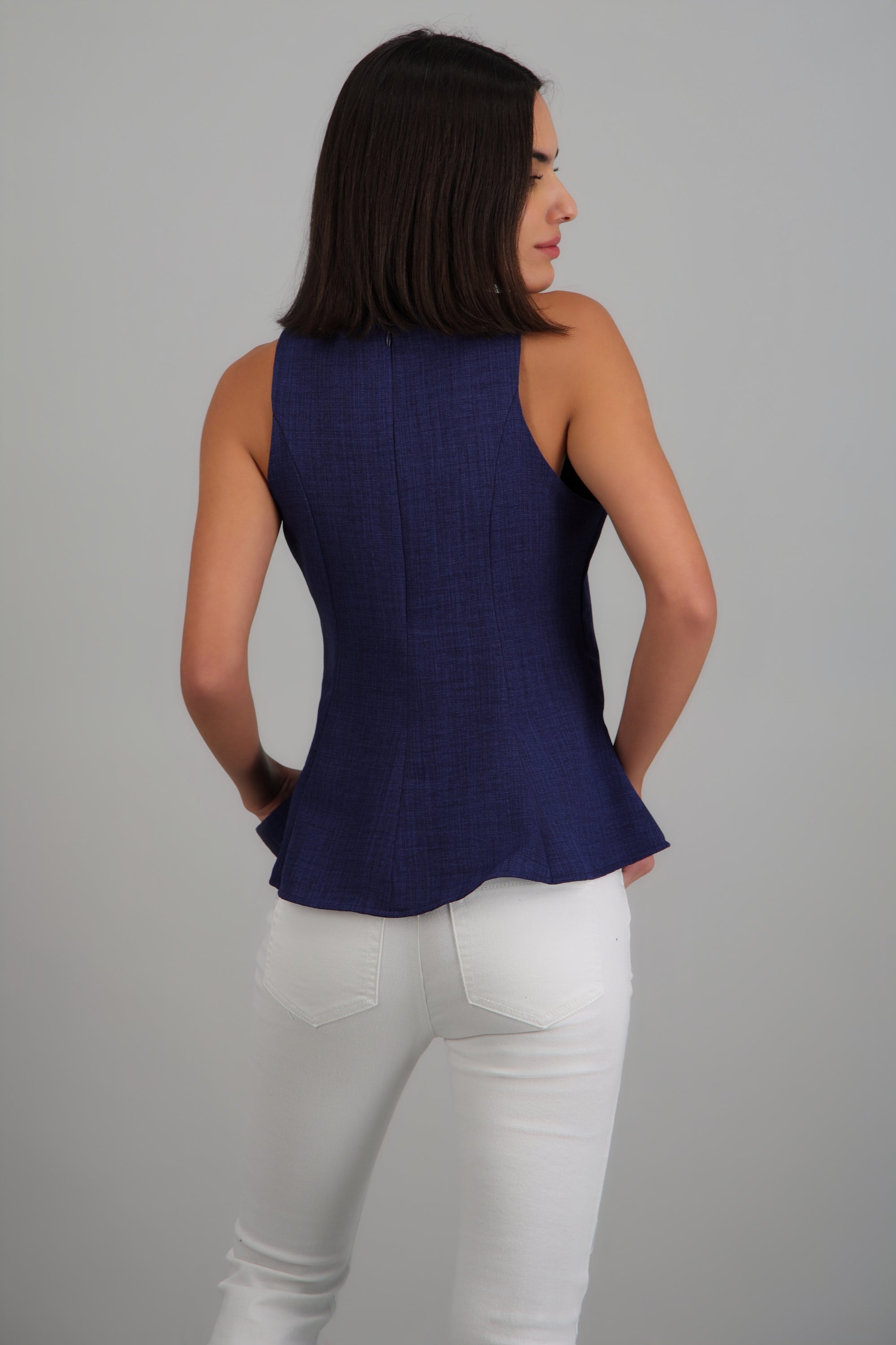 Top peplum sin mangas MARINO