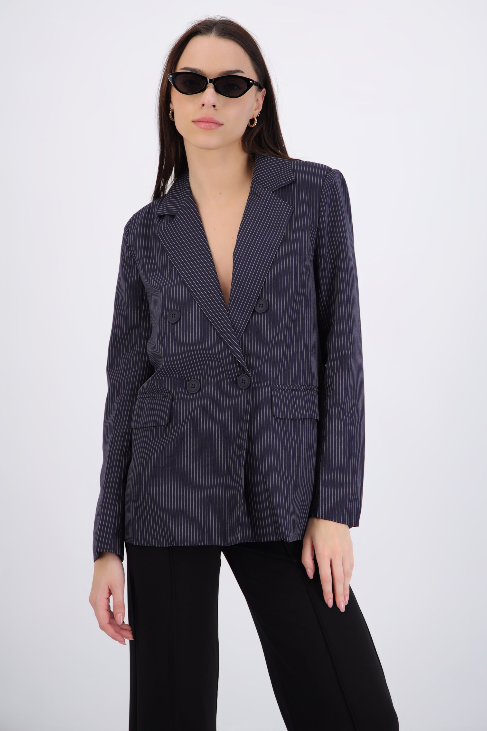 Saco oversize rayasa
