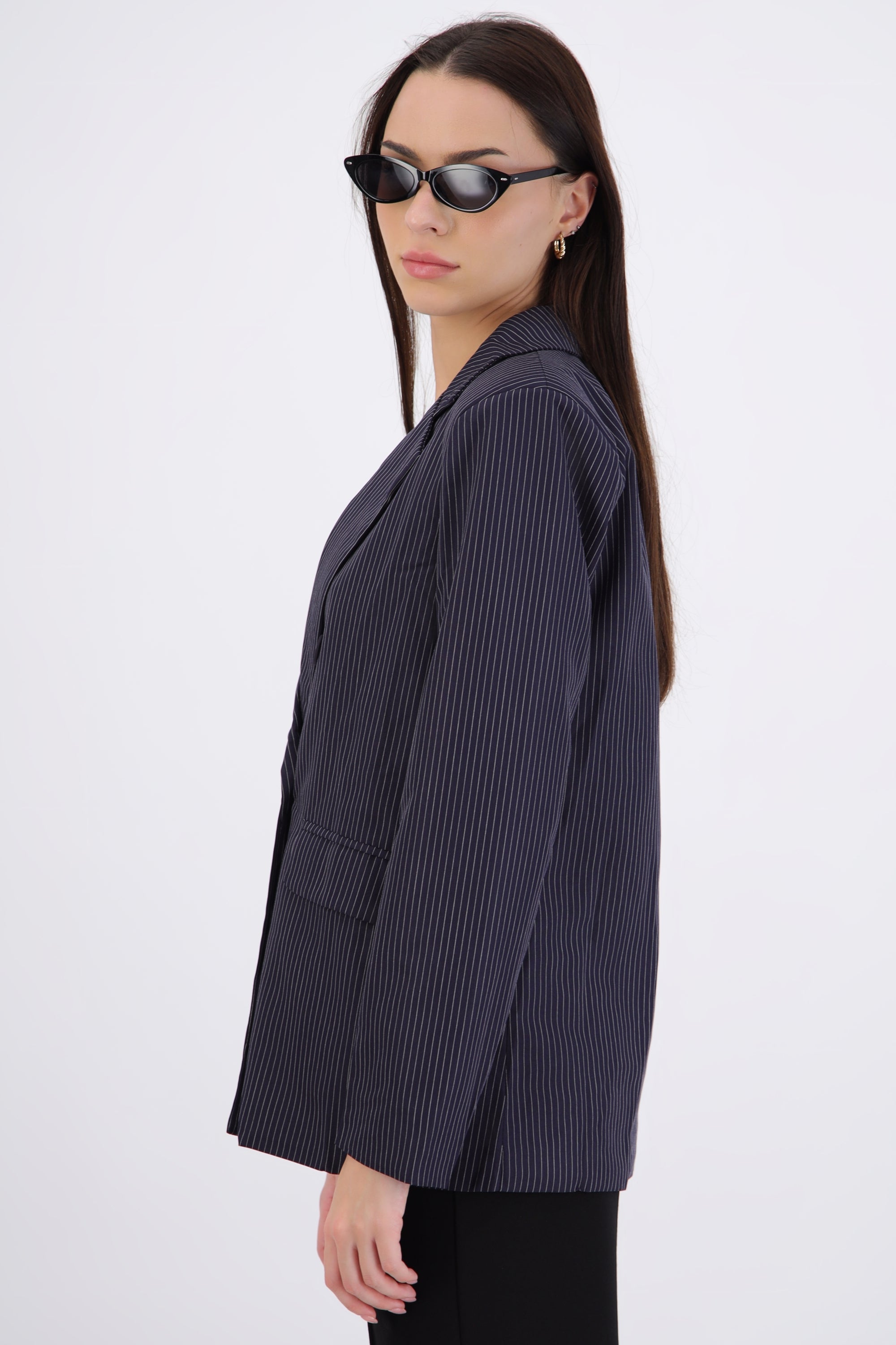 Saco oversize rayasa
