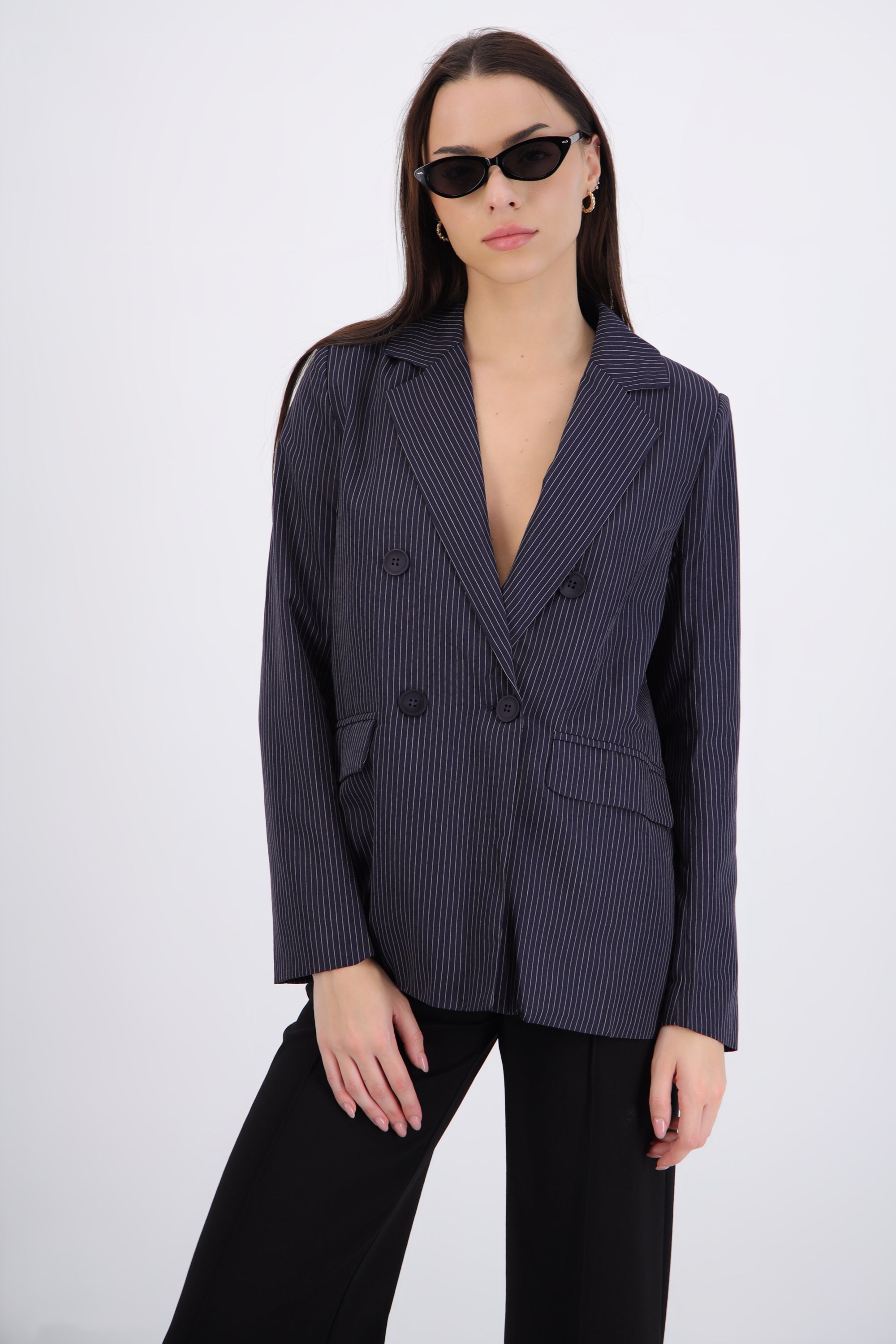 Saco oversize rayasa