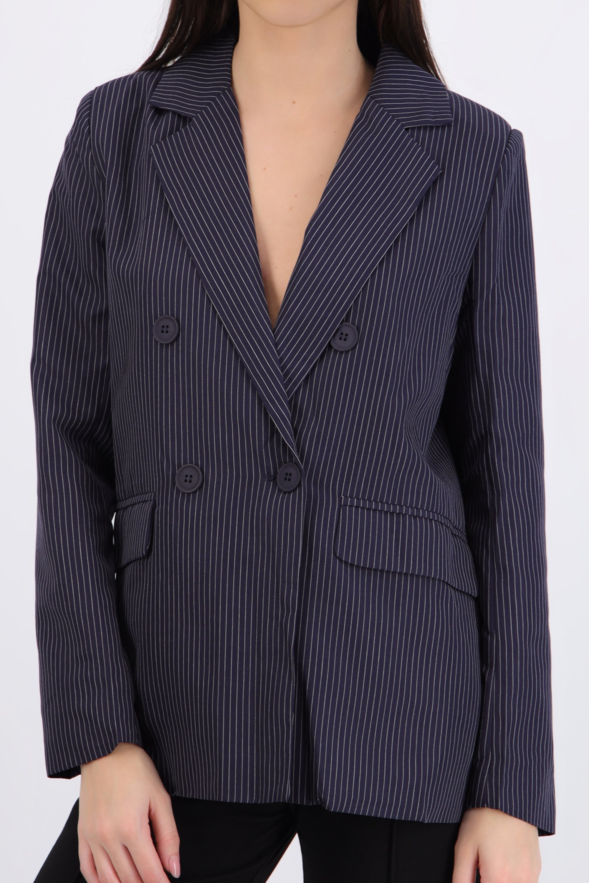 Saco oversize rayasa