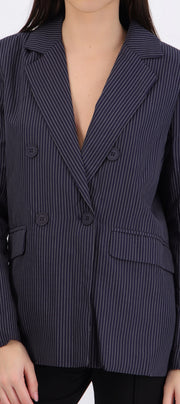 Saco oversize rayasa