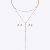 Set aretes collar delgado y