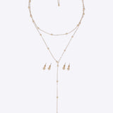 Set aretes collar delgado y