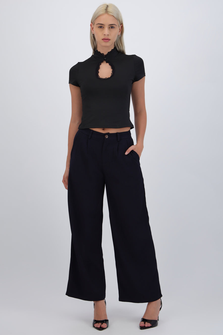 Pantalón de vestir detalle trama