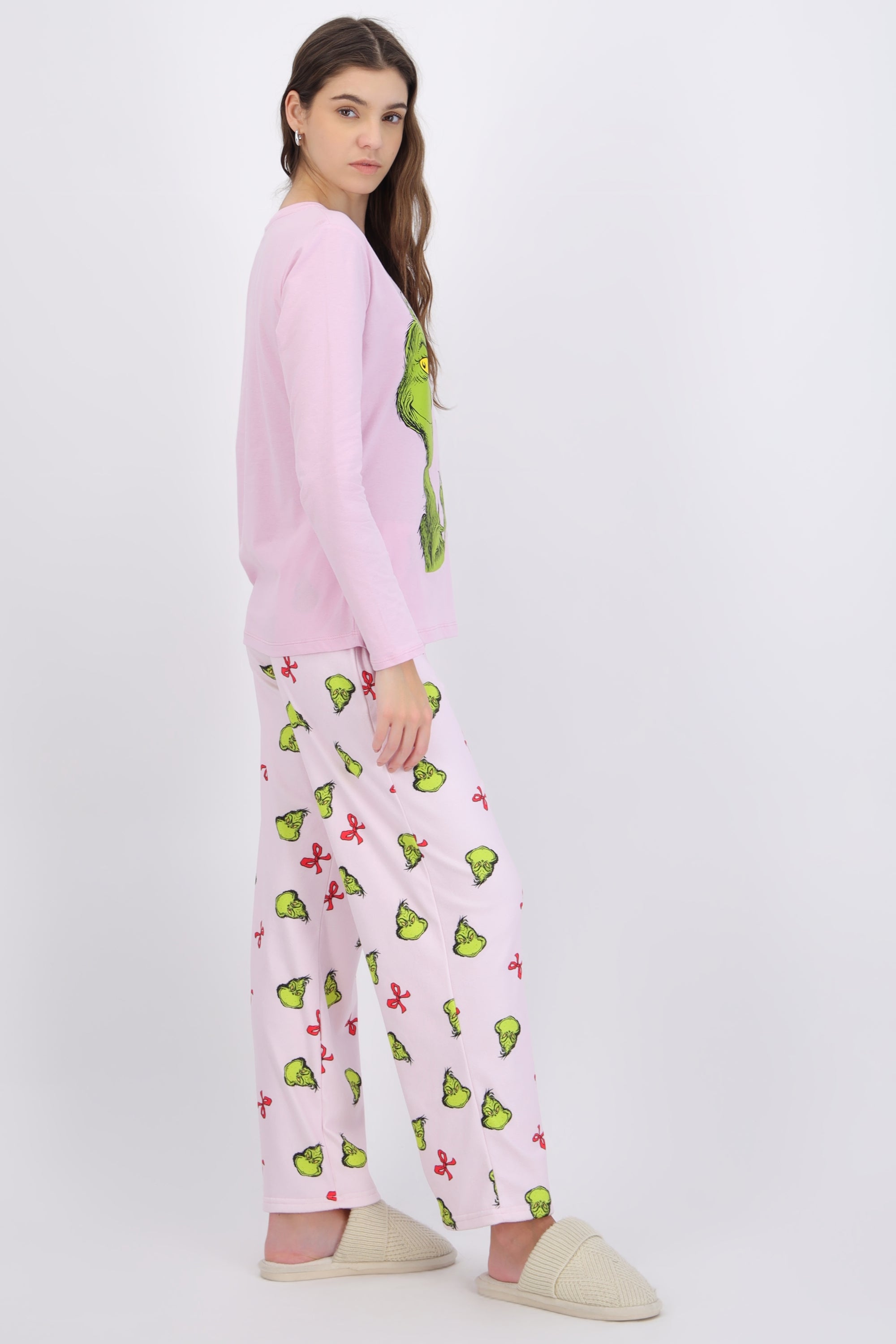 Pijama manga larga grinch arbol