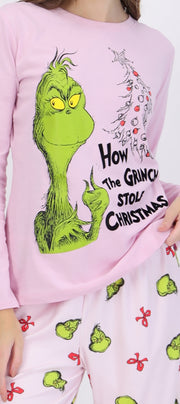 Pijama manga larga grinch arbol