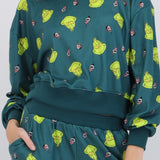 Pijama short sudadera full print grinch