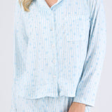 Pijama rayas estampado navideño
