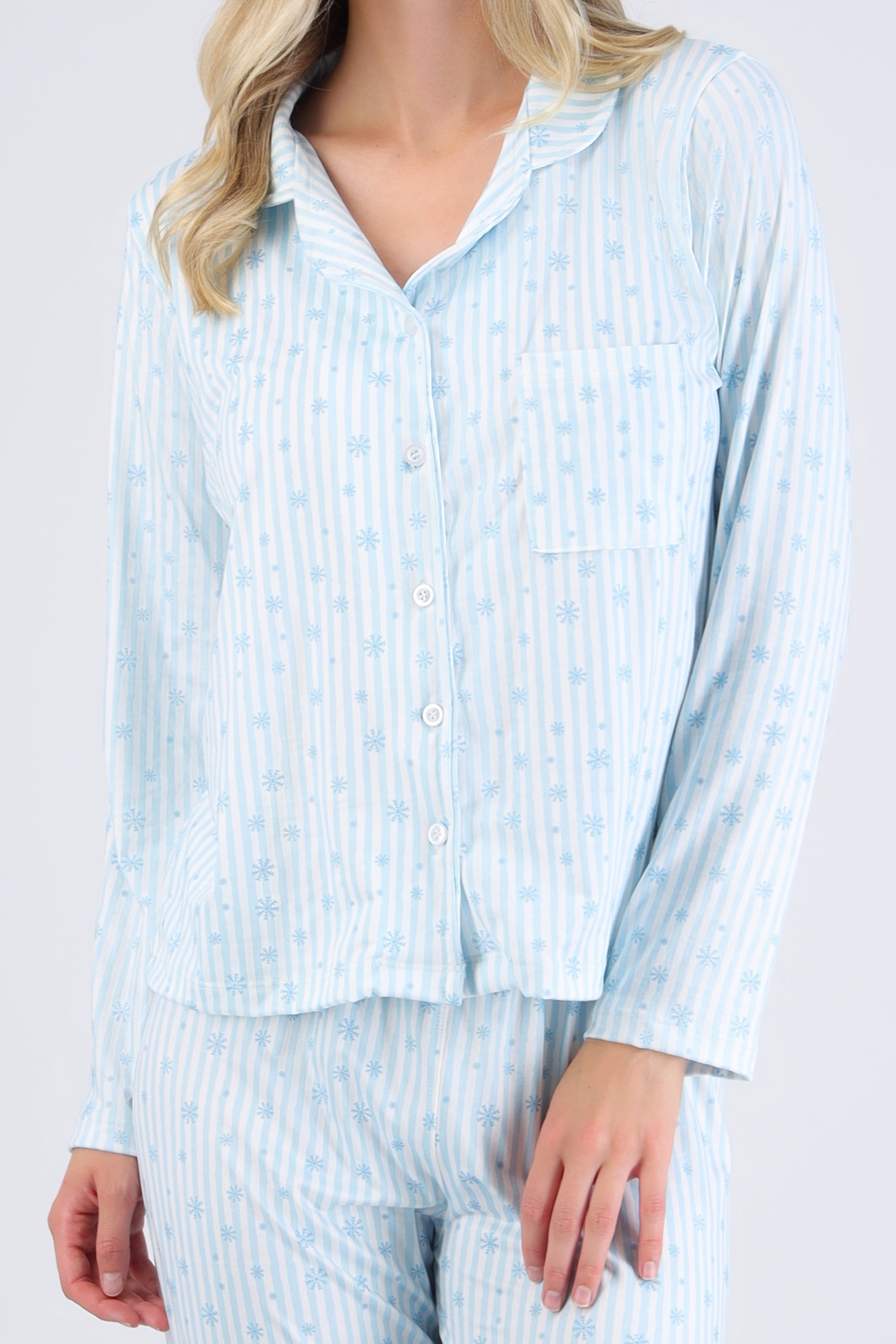 Pijama rayas estampado navideño