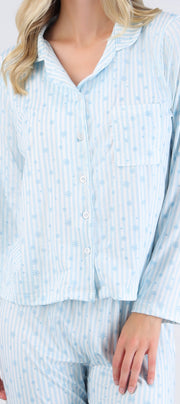Pijama rayas estampado navideño