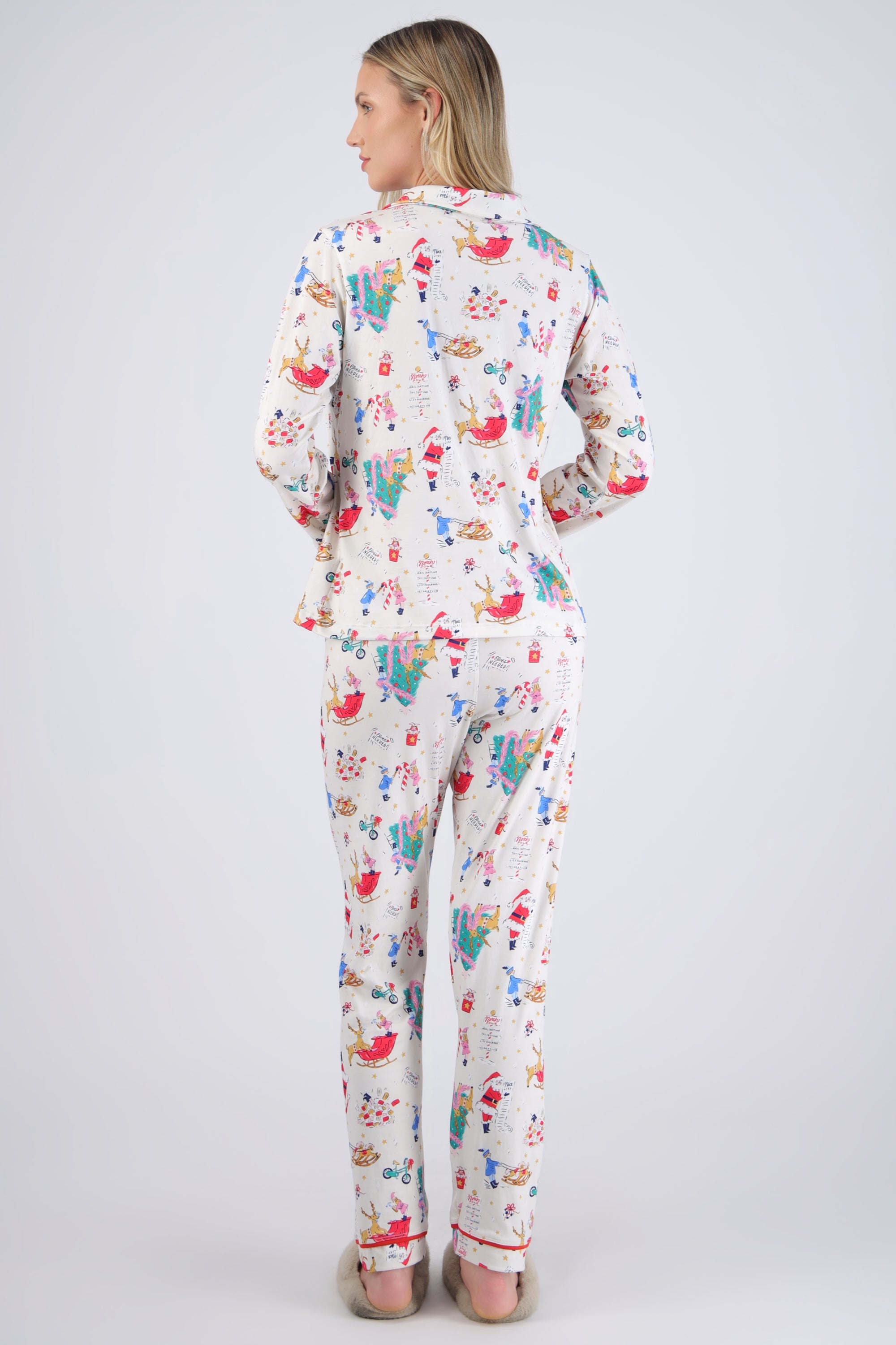 Pijama estampado navideño