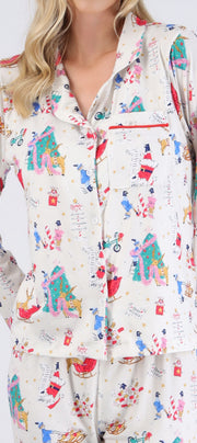 Pijama estampado navideño