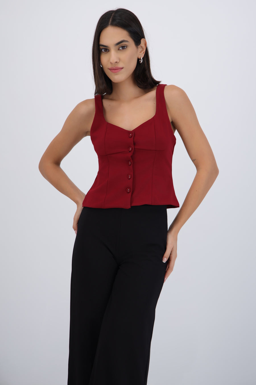 Top tirantes botones