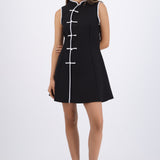 Vestido mini alamares