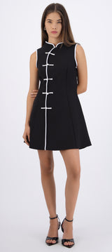 Vestido mini alamares