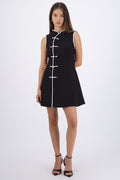 Vestido mini alamares