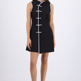Vestido mini alamares
