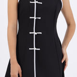 Vestido mini alamares