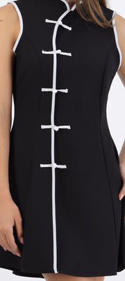 Vestido mini alamares