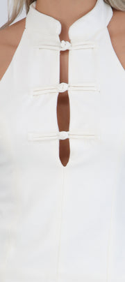 Top halter detalle botones tipo chino
