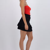 Falda mini doble olán tejida