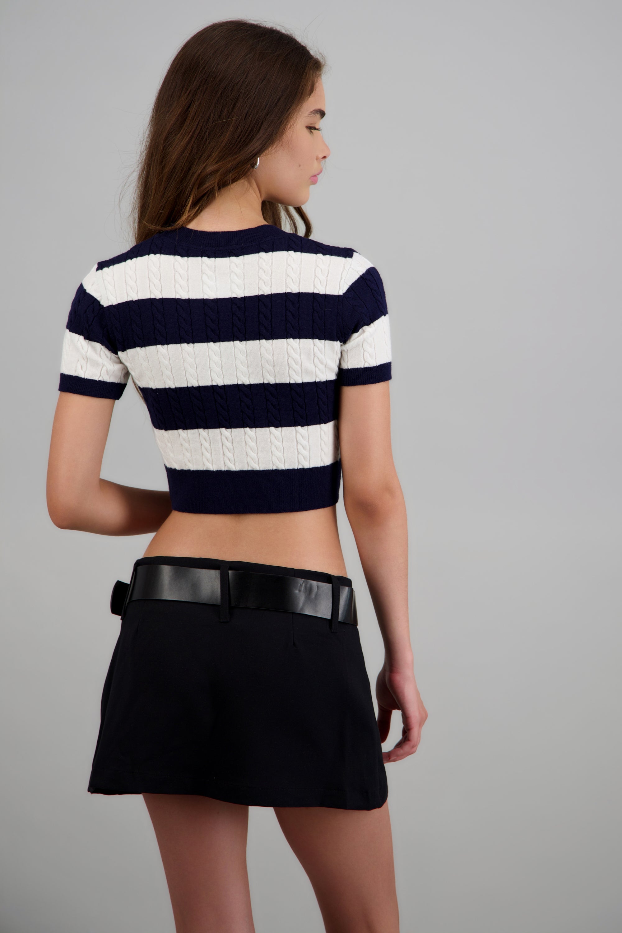 Top líneas detalle trenza MARINO COMBO