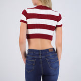 Top líneas detalle trenza