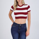 Top líneas detalle trenza