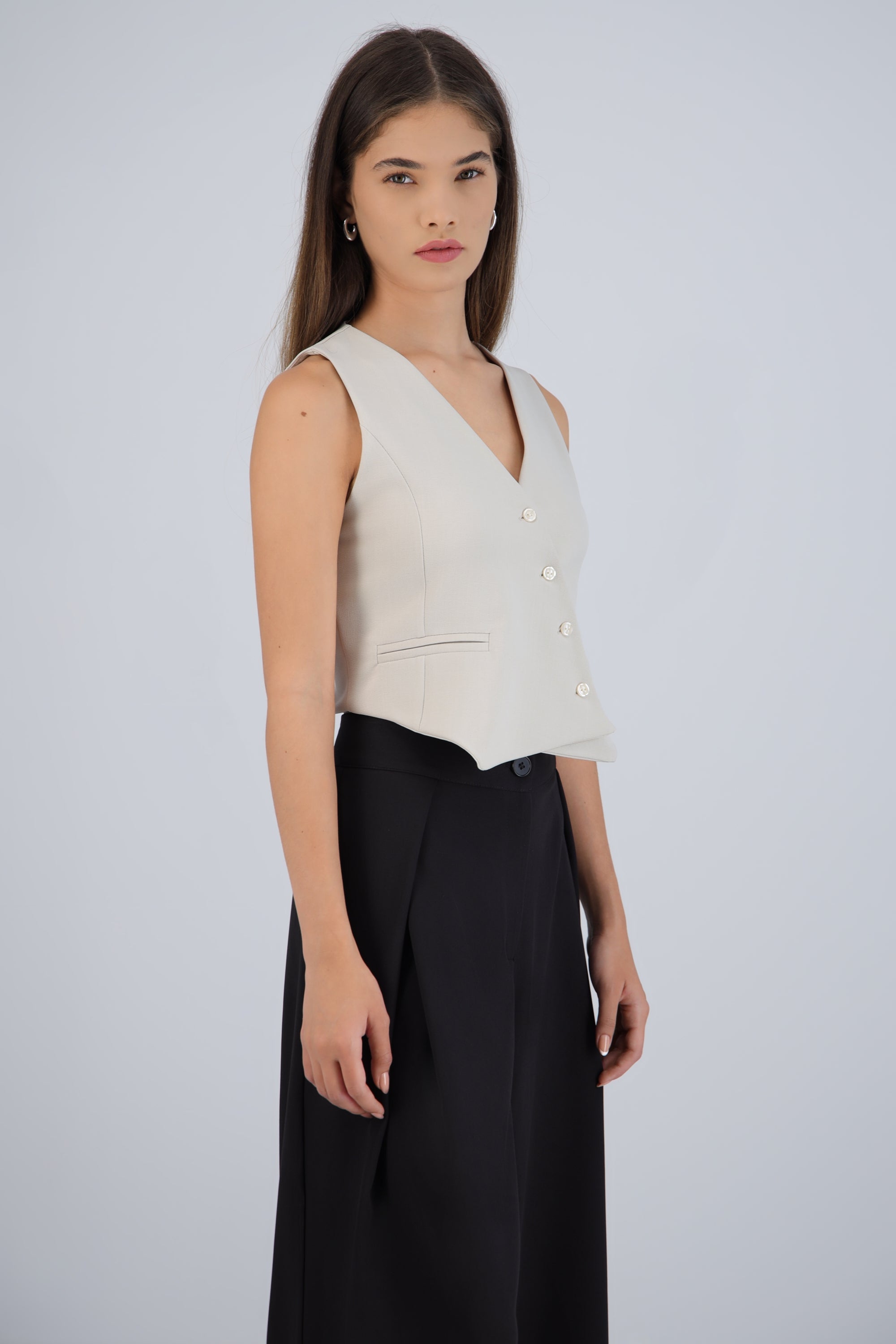 Chaleco cruzado bolsas