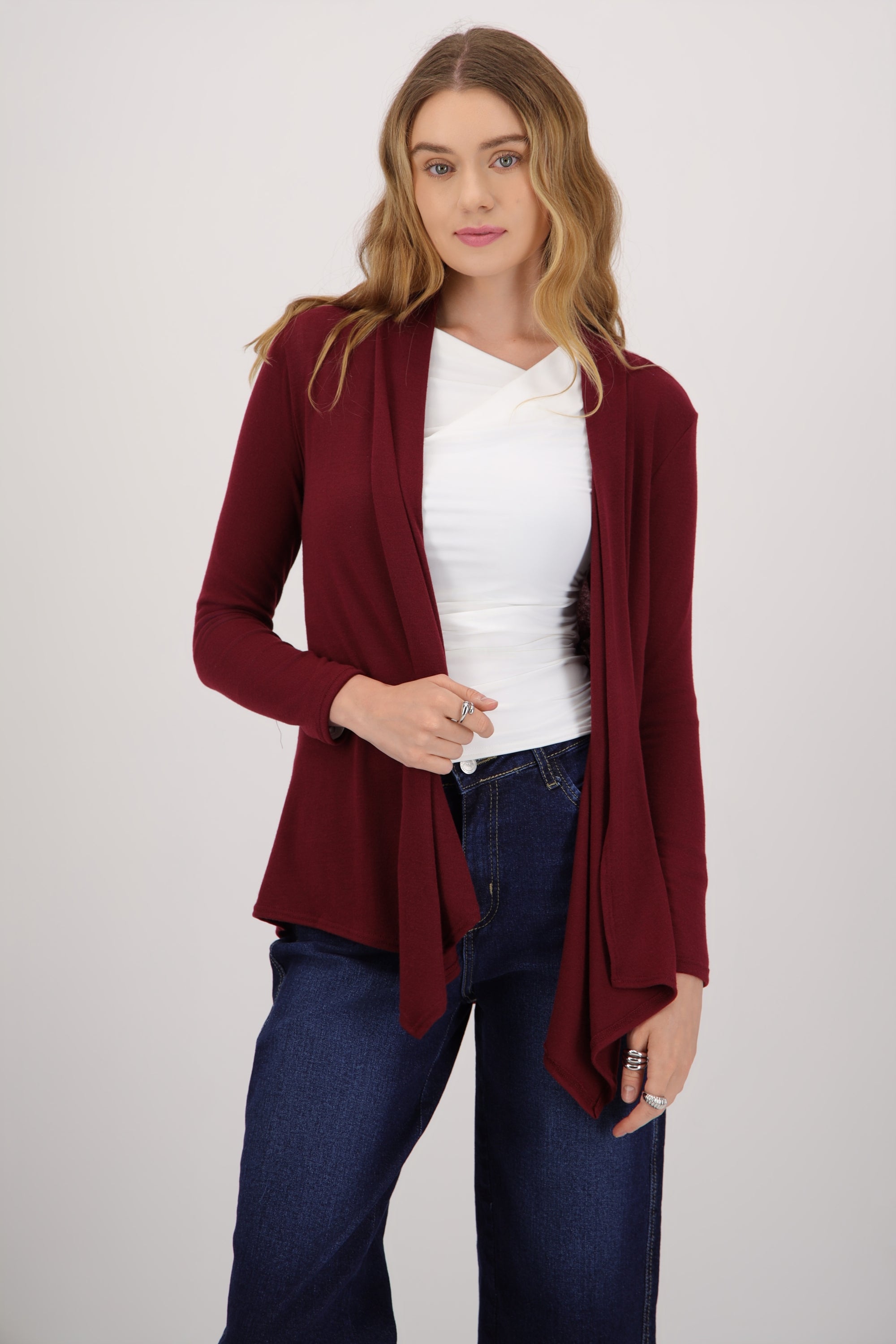 Cardigan manga larga ligero largo VINO