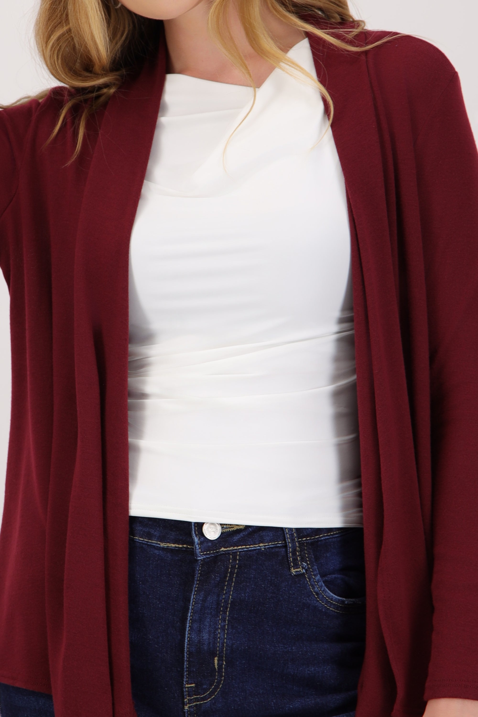 Cardigan manga larga ligero largo VINO