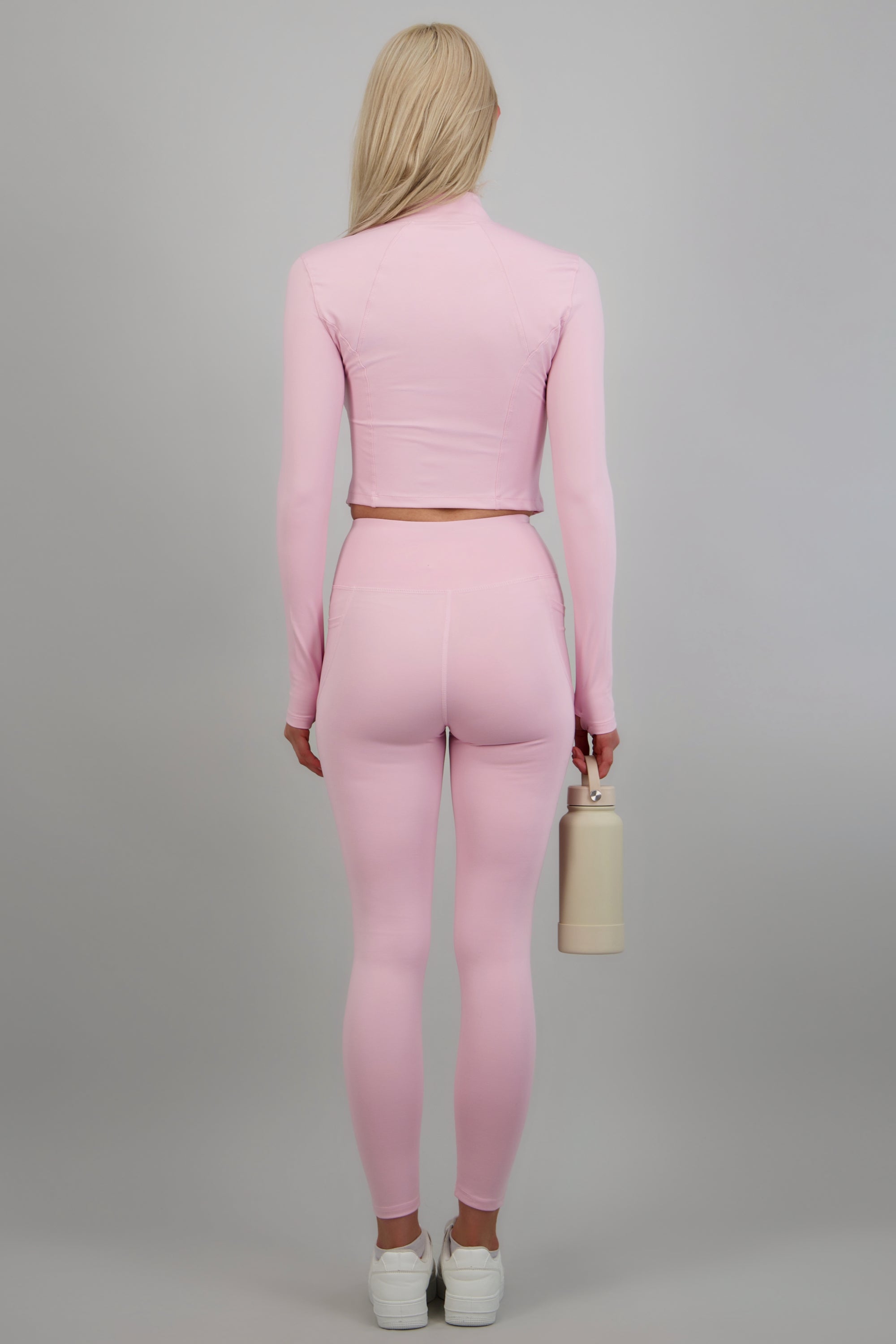 Leggings liso con bolsas ROSA PASTEL