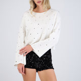 Suéter tejido con studs