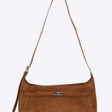 Bolsa baguette hebilla suede