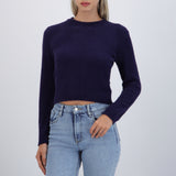 Suéter crop peluche
