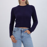 Suéter crop peluche