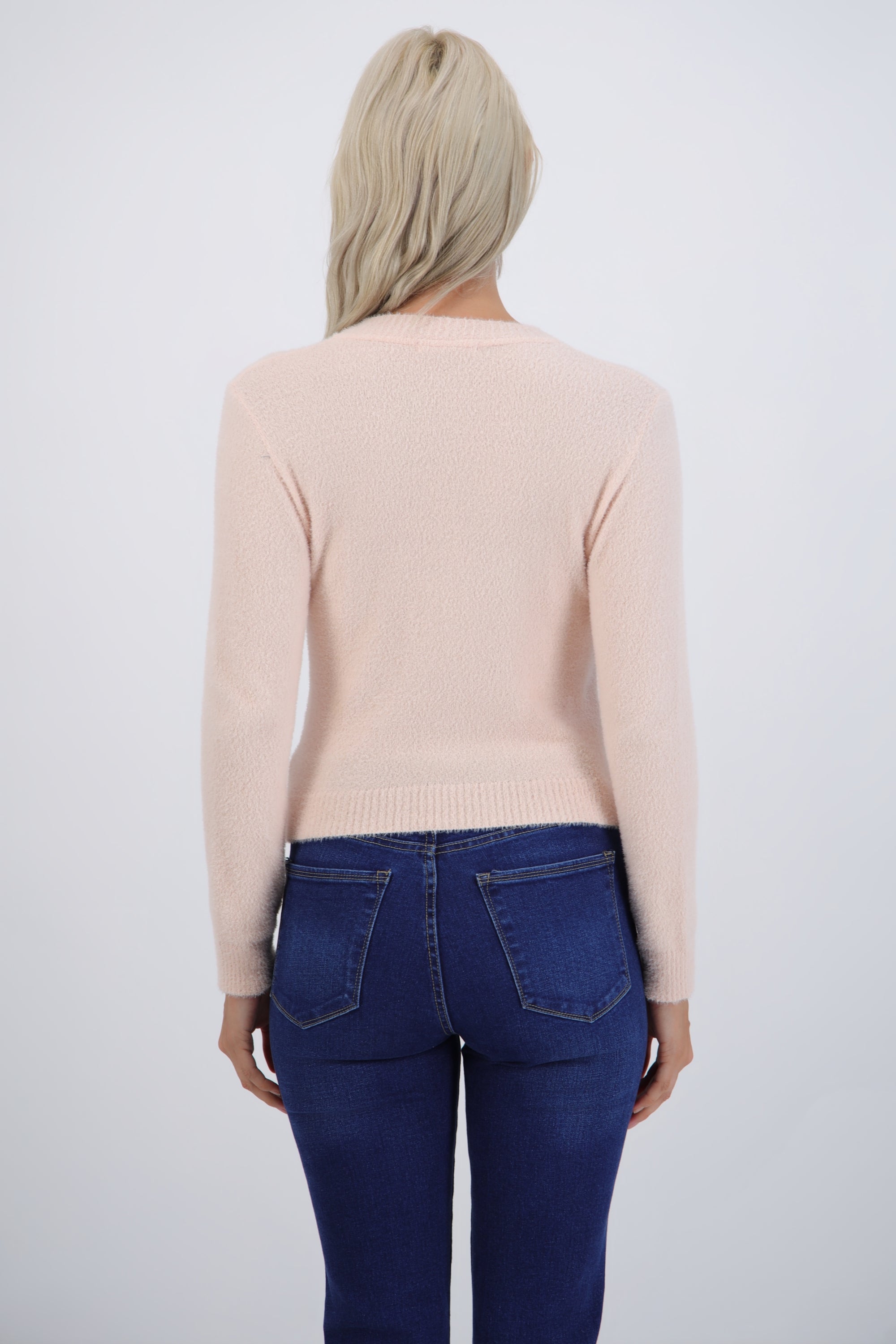 Suéter crop peluche