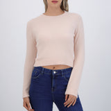 Suéter crop peluche