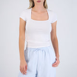 Top escote cuadrado m/c